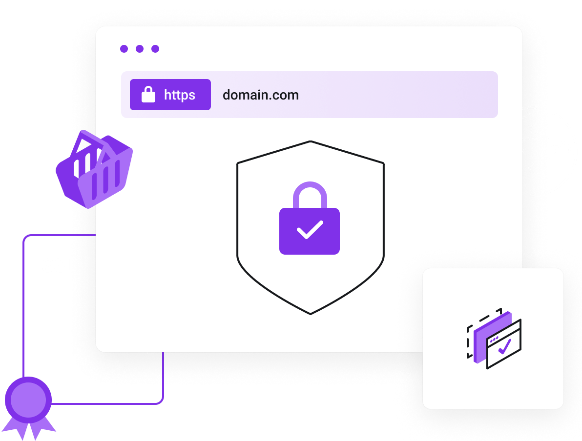 SSL Certificates - SSL certificates create an encrypted connection and establish trust.