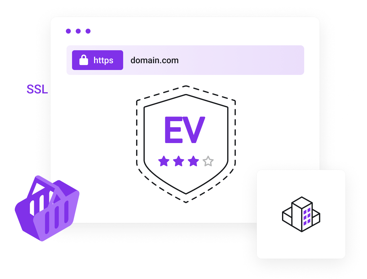 SSL Certificates - Ideal for sensitive webpages including ecommerce, online banking, account signups